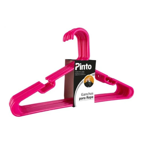 GANCHO PARA ROPA (ROJO) DISPLAY X 10 UNIDADES