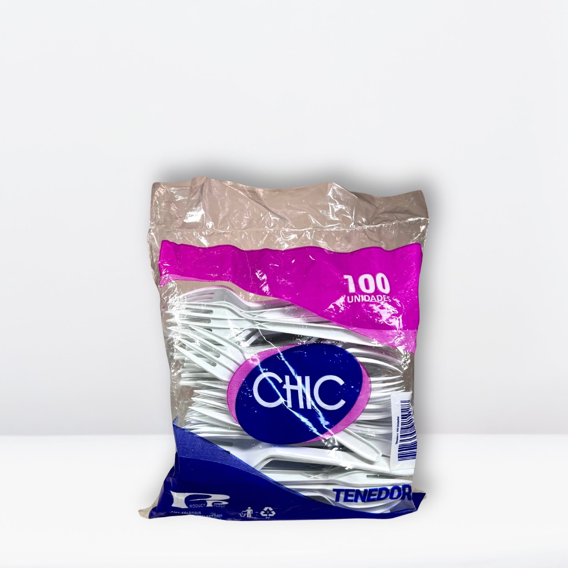 TENEDOR GRANDE PAQUETE X 100 UNDS