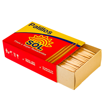 PALILLO DE DIENTES EL SOL (CAJA X 180 UNDS)