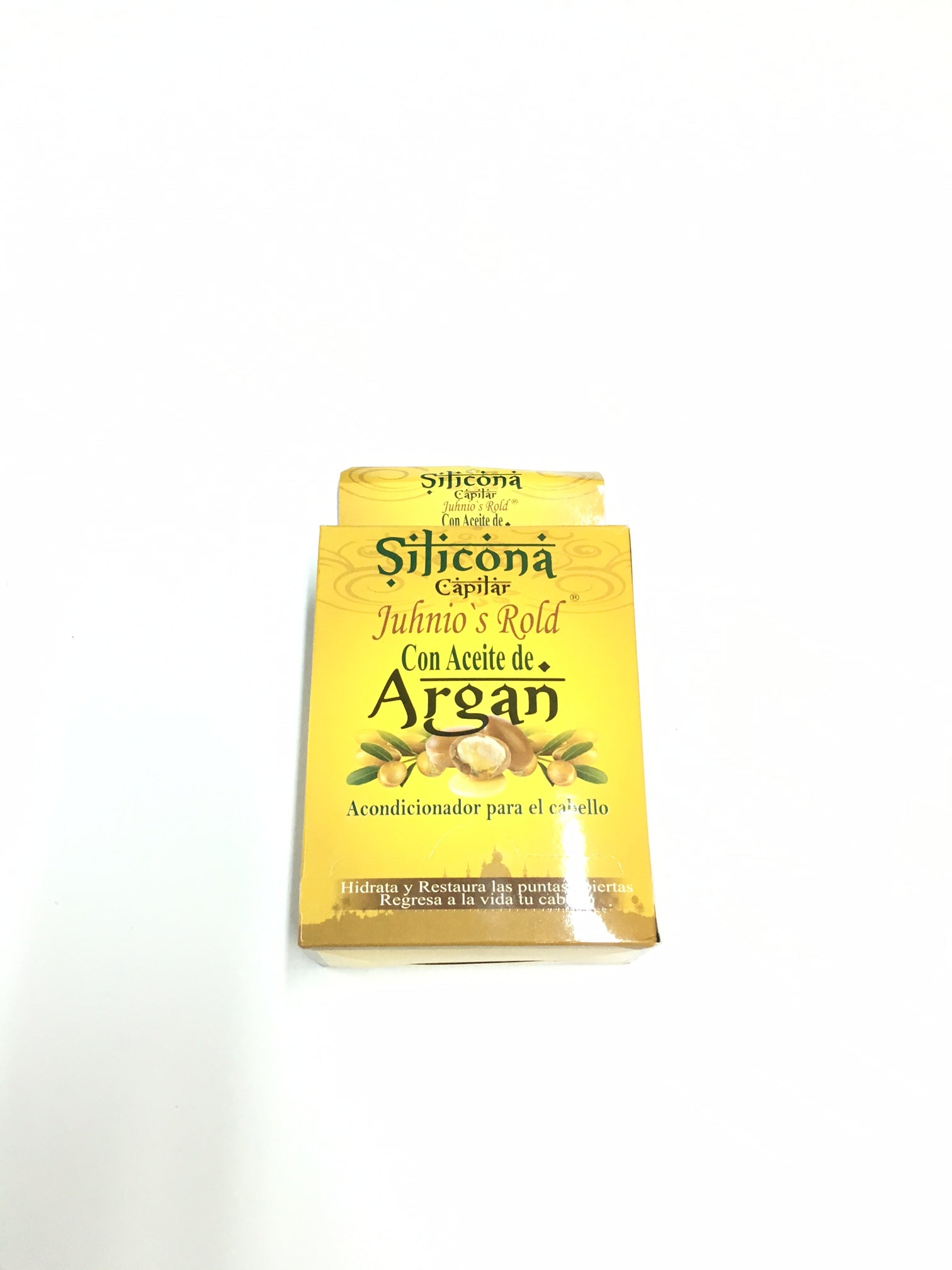 SILICONA CAPILAR CON ACEITE DE ARGAN (12 GRAMOS)  (CAJA X 30 UNDS)