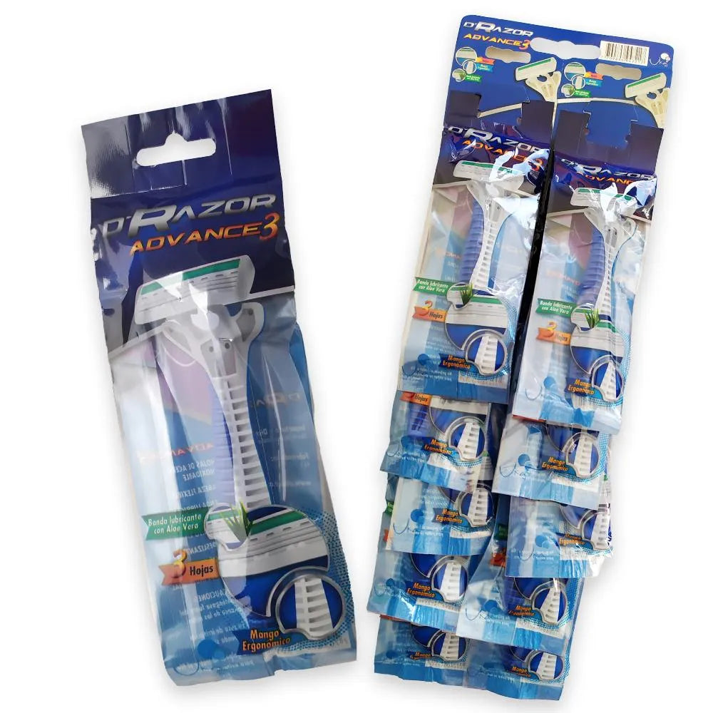 DORCO MAQUINA DRAZOR 3 HOJAS X 12 UNDS